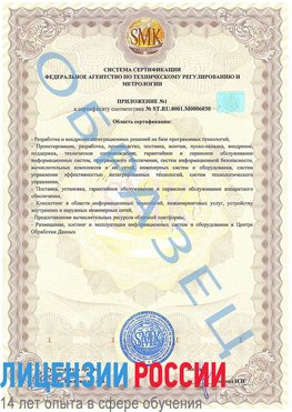 Образец сертификата соответствия (приложение) Норильск Сертификат ISO 27001
